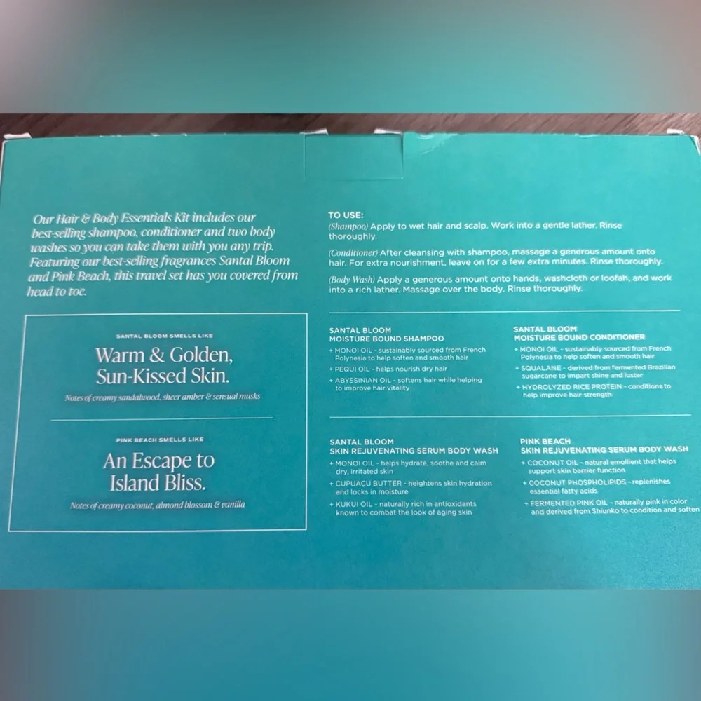 Essential Hair & Body Travel Set - Pink and Tan - Picture 4 of 4